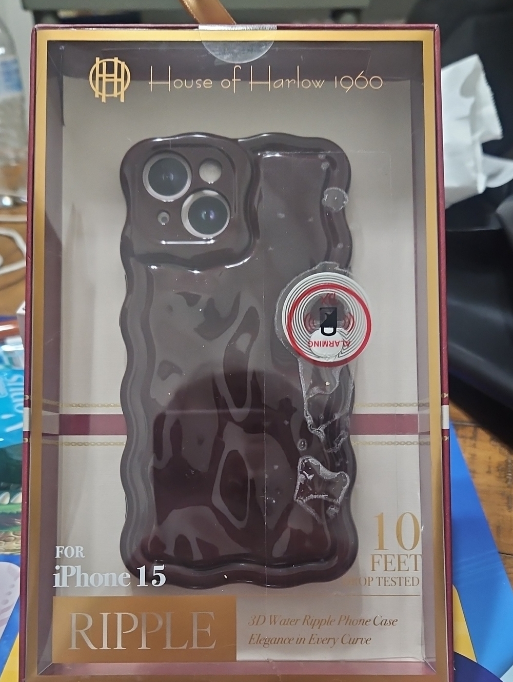 House of Harlow 1960 Ripple iPhone 15 Case - Dark Brown